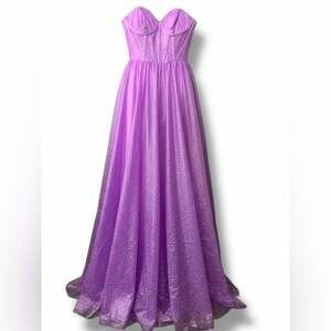 Alyce Paris 61601 Orchid Glitter Corset Prom Gown Size 2 NWT